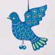 Handmade Wooden Dove Christmas Hanging for Home Decor - Purple, Green, Red, and Blue